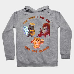 The Good, the Bad and The Orange Cats Hoodie